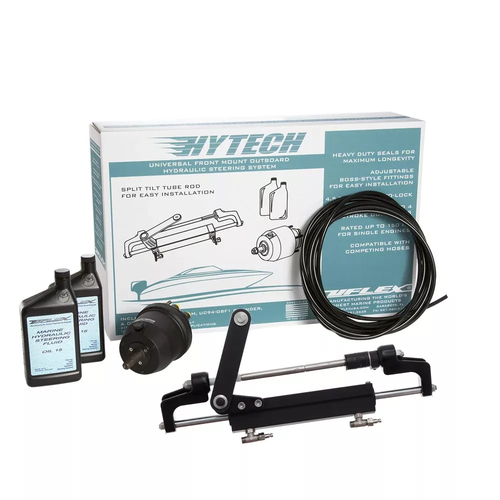uflex-hytech-1-1-front-mount-ob-system-up-to-175hp-includes-up20-fm-helm-2qts-oi Uflex HYTECH 1.1 Front Mount OB System up to 175HP - Includes UP20 FM Helm, 2qts of Oil, UC95-OBF Cylinder & 40' Tubing HYTECH 1.1