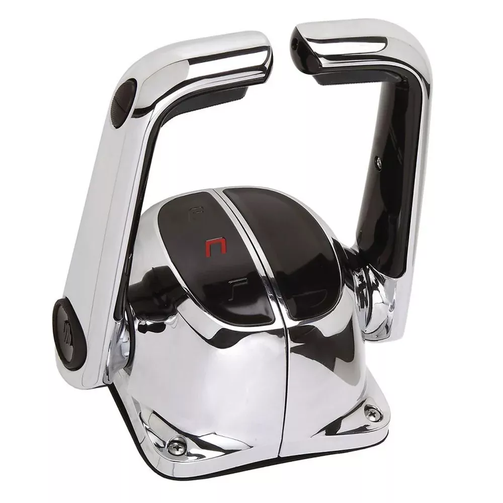 uflex-nbsp-twin-lever-top-mount-control-w-neutral-lock-amp-trim-switch-chrome Uflex Twin Lever Top Mount Control w/Neutral Lock & Trim Switch - Chrome