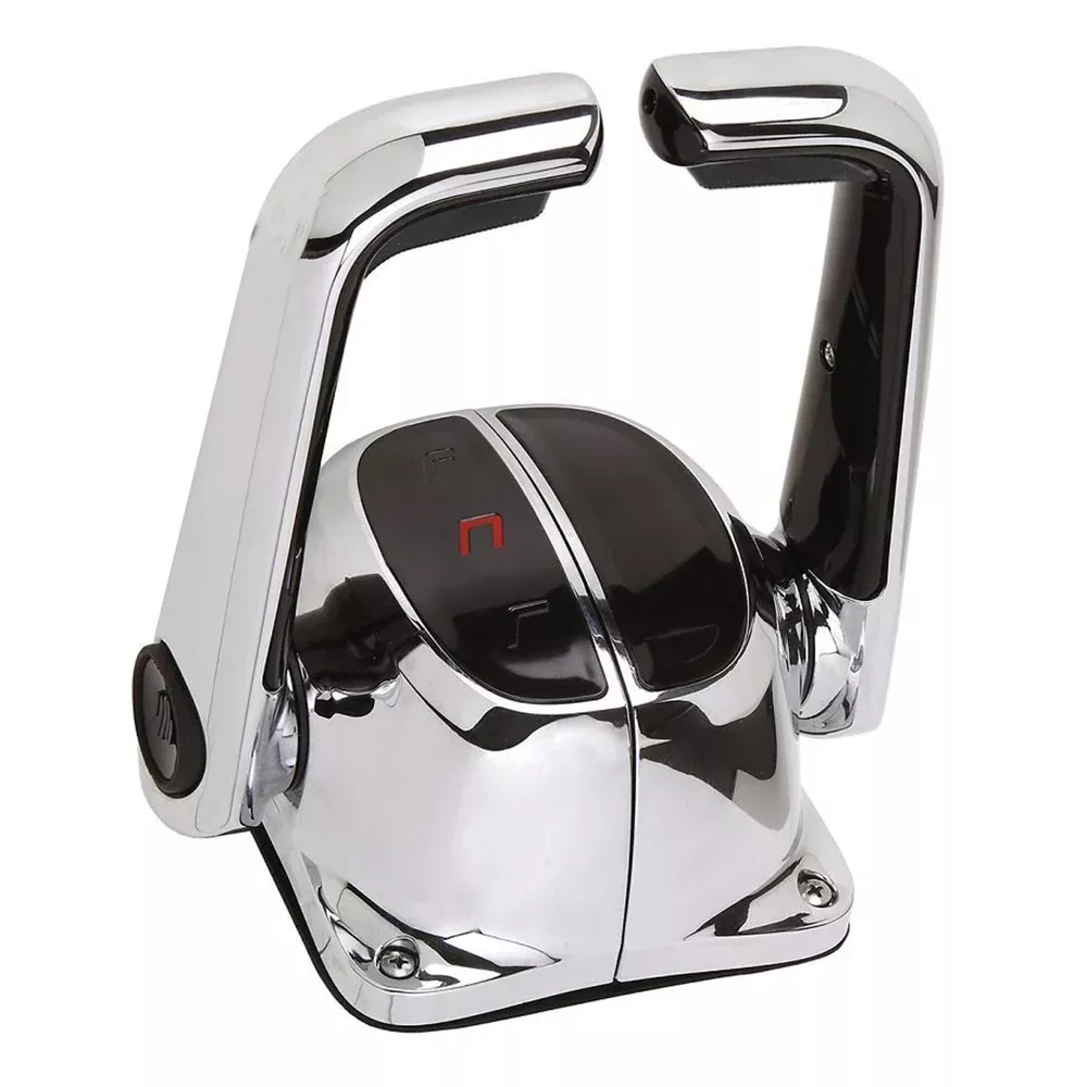 uflex-nbsp-twin-lever-top-mount-control-w-neutral-lock-no-trim-switch-chrome Uflex Twin Lever Top Mount Control w/Neutral Lock - No Trim Switch - Chrome
