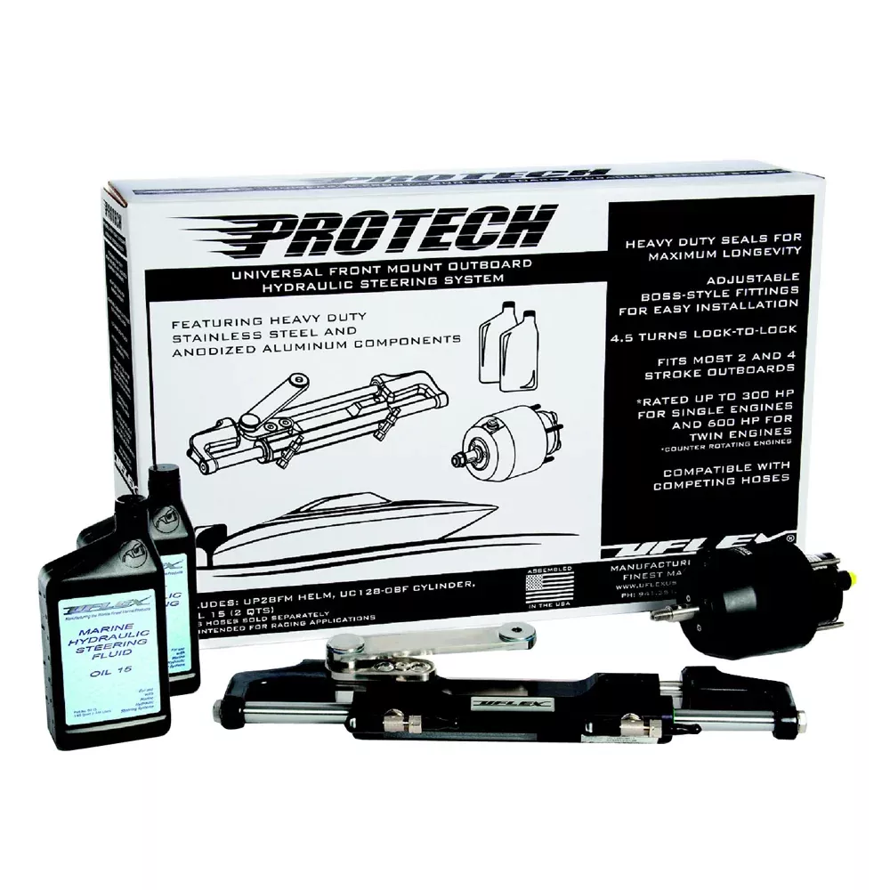 uflex-protech-2-1-front-mount-ob-hydraulic-system-includes-up28-fm-helm-oil-amp- Uflex PROTECH 2.1 Front Mount OB Hydraulic System - Includes UP28 FM Helm Oil & UC128-TS/2 Cylinder - No Hoses