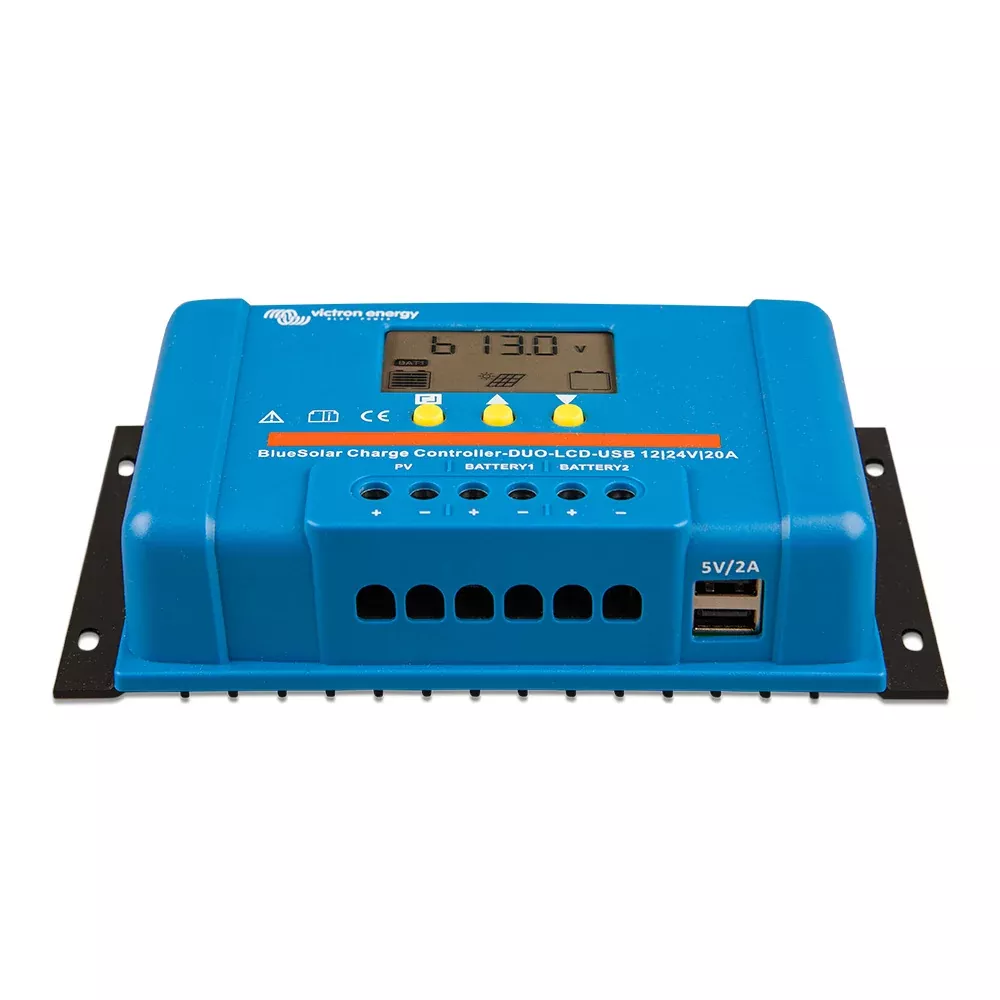 victron-bluesolar-pwm-charge-controller-duo-lcd-amp-usb-charge-control-12-24vdc- Victron BlueSolar PWM Charge Controller (DUO) LCD & USB Charge Control - 12/24VDC - 20A