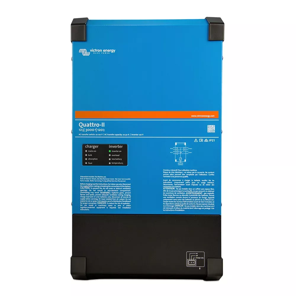 victron-quattro-ii-12-3000-120-50-50-2x-120v Victron Quattro-II - 12/3000 - 120-50/50 - 2X 120V