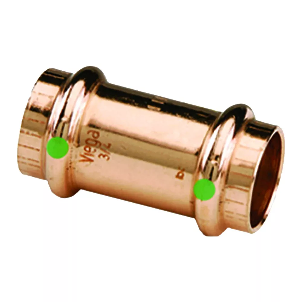 viega-propress-1-2-quot-copper-coupling-w-stop-double-press-connection-smart-con Viega ProPress 1/2" Copper Coupling w/Stop - Double Press Connection - Smart Connect Technology