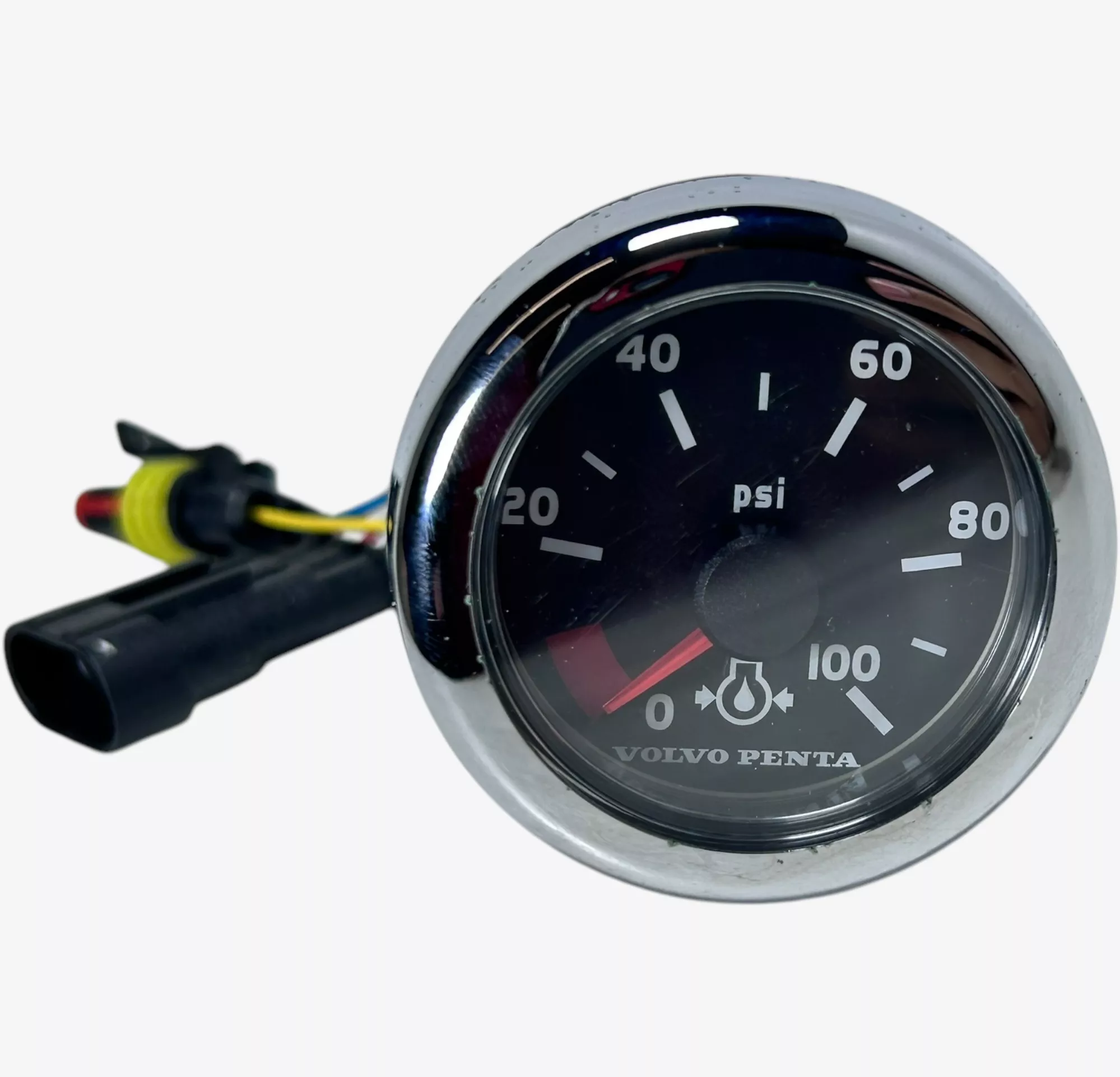 Volvo Penta VP874574, Oil Pressure 0-100 psi Gauge ( Minor Blemishes )