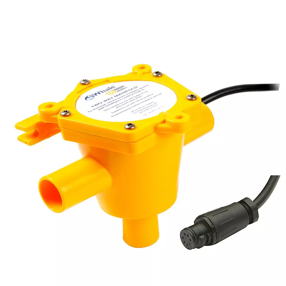 whale-2-way-waste-manifold-12-39-cable-3-4-quot-ports Whale 2-Way Waste Manifold - 12' Cable - 3/4" Ports