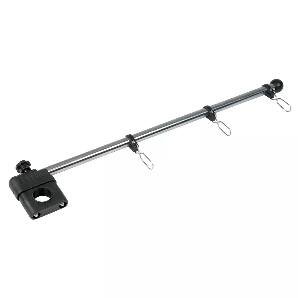 whitecap-17-quot-rail-mount-flag-pole-1-2-quot-diameter-stainless-steel-staff-ny Whitecap 17" Rail Mount Flag Pole - 1/2" Diameter, Stainless Steel Staff Nylon Mount