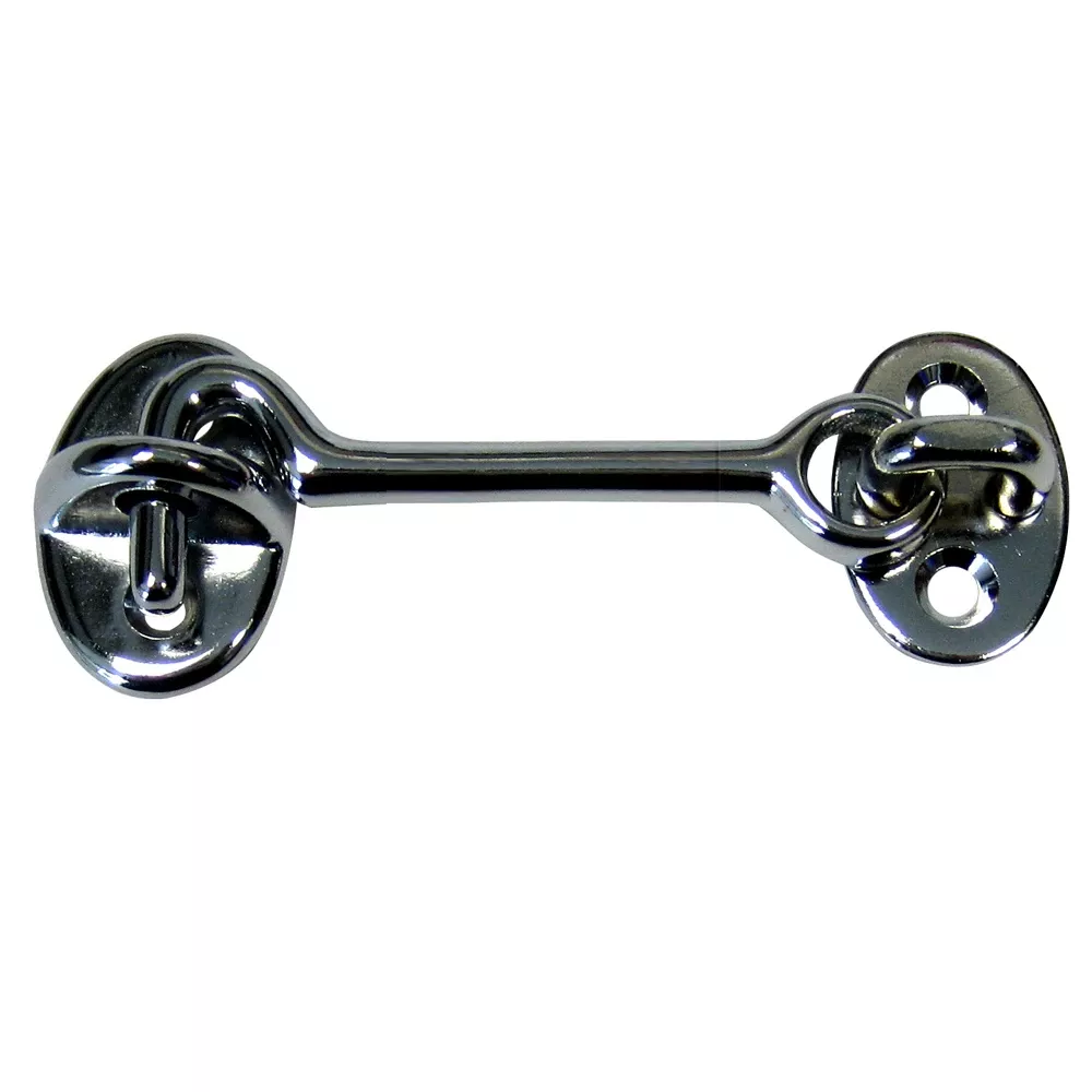 Whitecap Cabin Door Hook - CP/Brass - 3" S-1402C