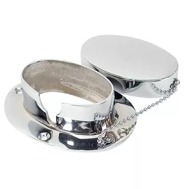 whitecap-chain-rope-deck-pipe-4-x-2-1-4-chrome-plate-s-114c Whitecap Chain & Rope Deck Pipe 4" x 2-1/4" Chrome Plate S-114C