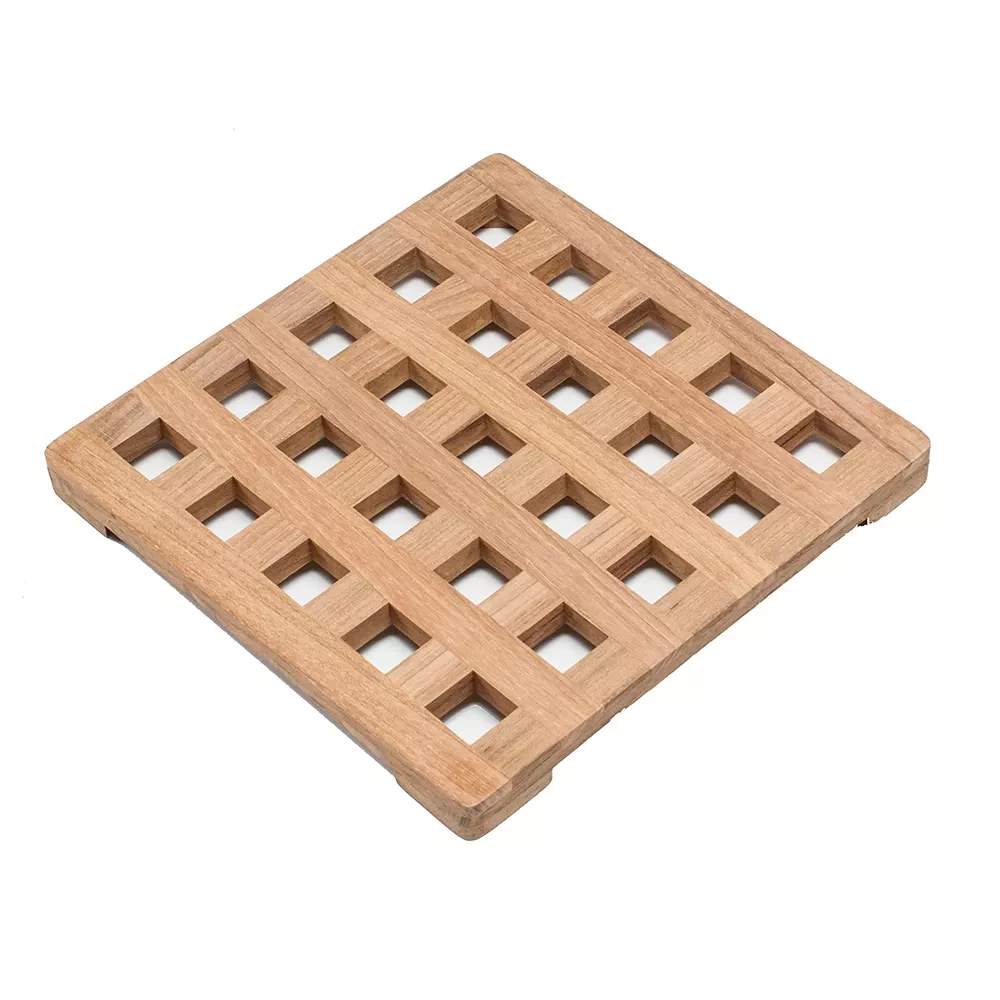 Whitecap Teak Large Square Trivet - 8" 62421