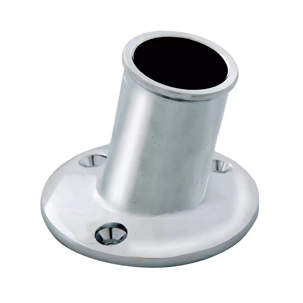 Whitecap Top-Mounted Flag Pole Socket CP/Brass - 1" ID S-5002