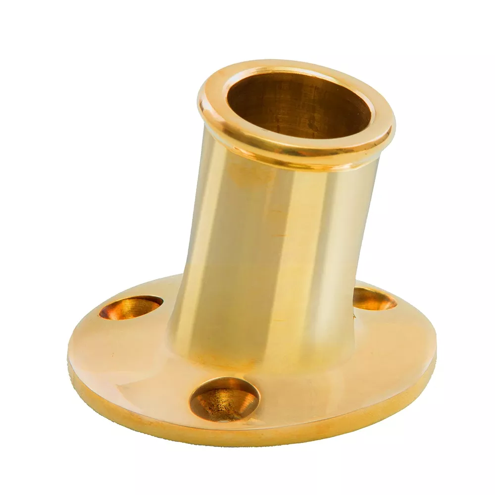 Whitecap Top-Mounted Flag Pole Socket Polished Brass - 3/4" ID S-5001B