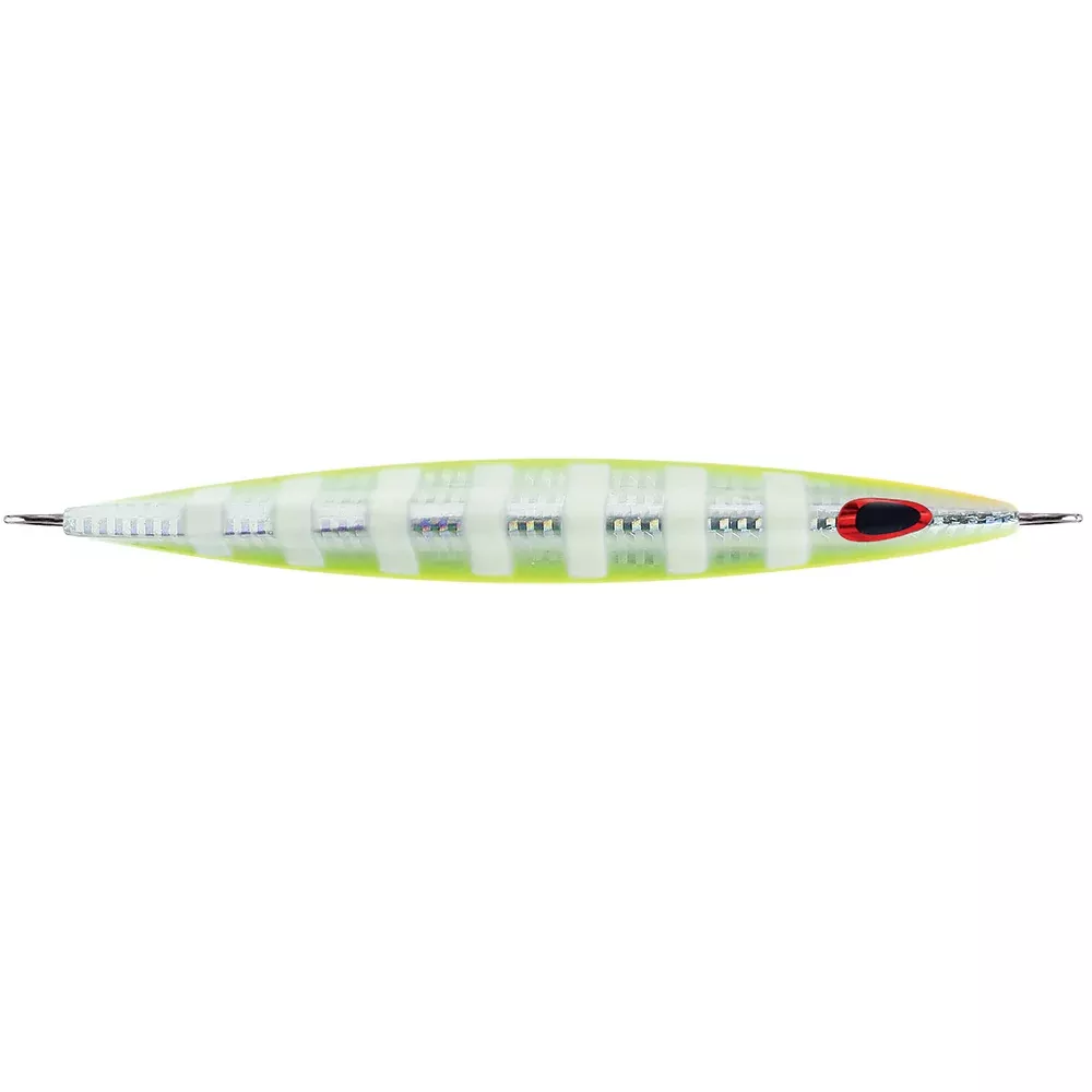 williamson-kensaki-220-jig-6-75-quot-7-75oz-uv-chartreuse-glow-zebra Williamson Kensaki 220 Jig - 6.75" - 7.75oz - UV Chartreuse Glow Zebra