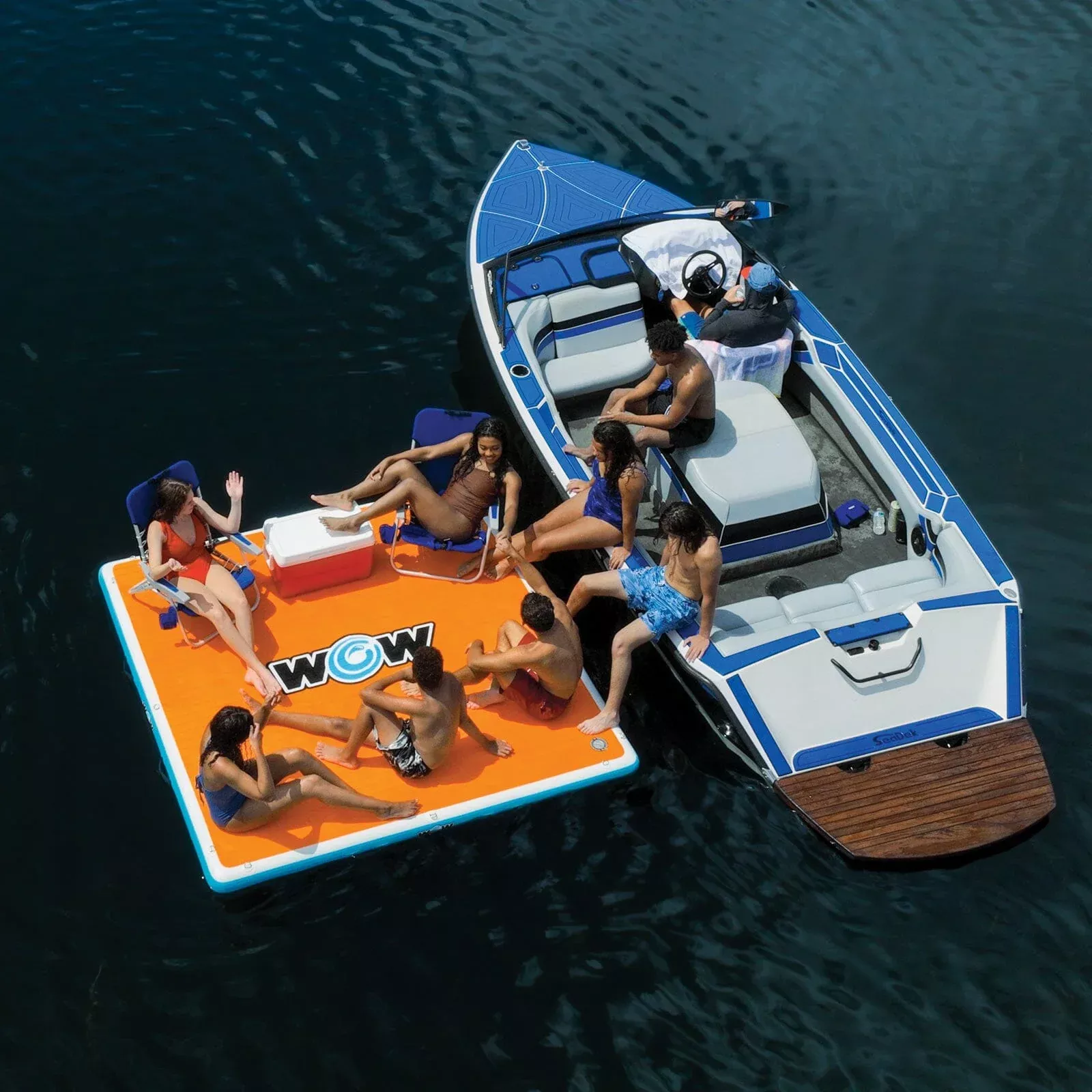 wow-watersports-vacation-station-dock-8-x-8-with-eva-pad WOW Watersports Vacation Station Dock 8' x 8' with EVA Pad