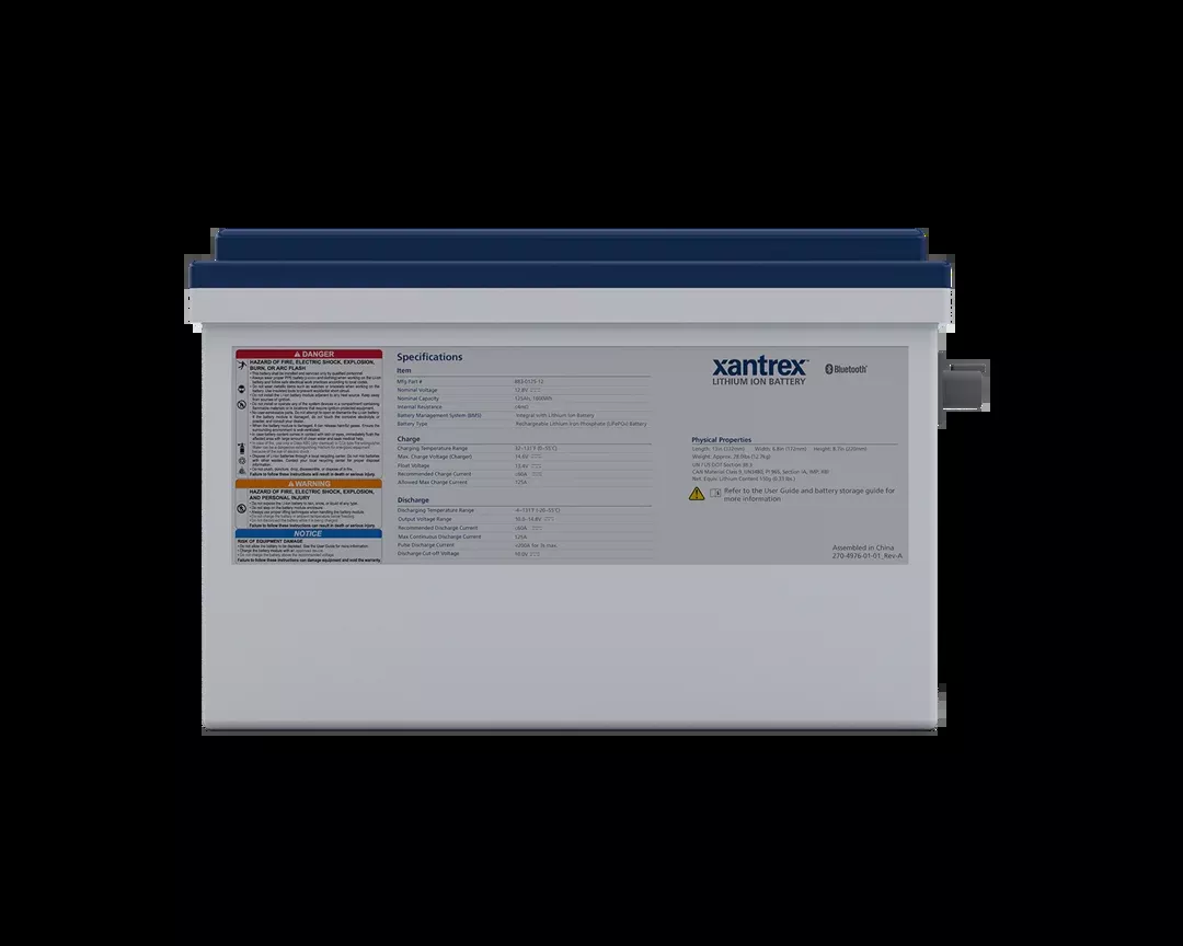 xantex-lithium-ion-battery-125ah-12vdc Xantex Lithium-Ion Battery - 125Ah - 12VDC