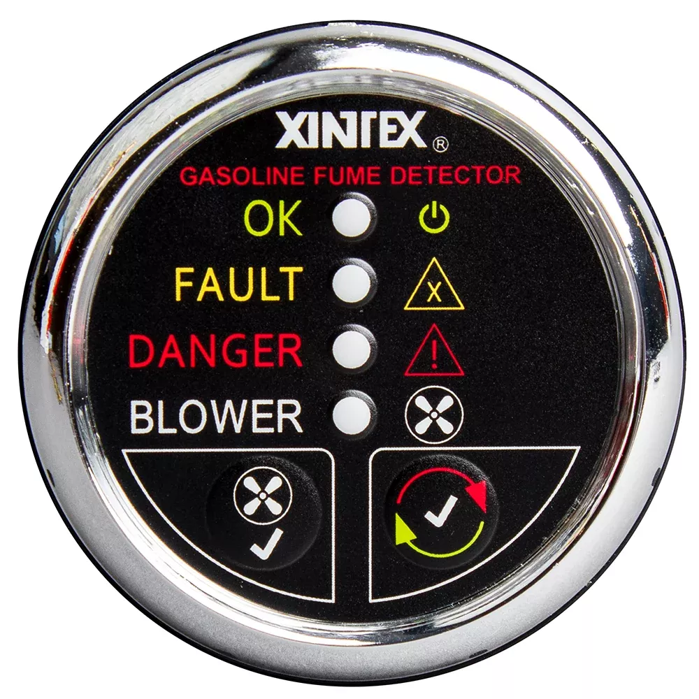 xintex-gasoline-fume-detector-blower-control-w-plastic-sensor-chrome-bezel-displ Xintex Gasoline Fume Detector & Blower Control w/Plastic Sensor - Chrome Bezel Display
