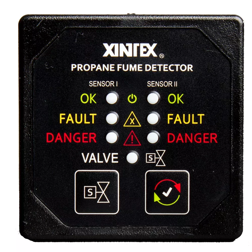 xintex-propane-fume-detector-w-2-plastic-sensors-no-solenoid-valve-square-black- Xintex Propane Fume Detector w/2 Plastic Sensors - No Solenoid Valve - Square Black Bezel Display